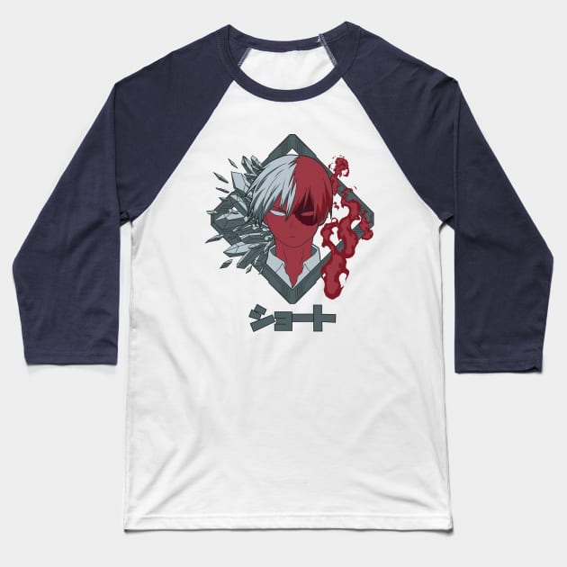 Todoroki Hero Baseball T-Shirt by SquidStudio